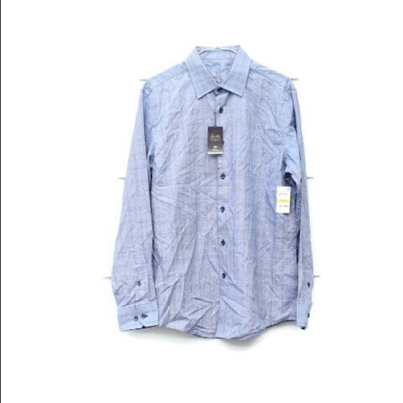 Tasso Elba Dress Shirt Long Sleeve Checkered - Picture 1 of 6